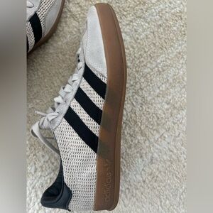 Adidas Cream and Black Suede Sneakers